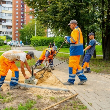 Отсыпка песком - фото работ №11