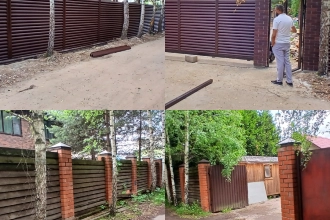 Демонтаж старого и монтаж нового забора