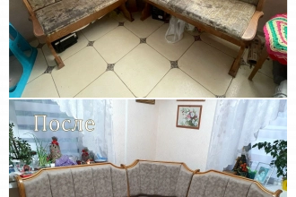 Перетяжка кухонного уголка