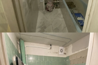 Сделали ванную комнату