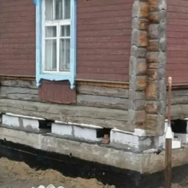 Поднять дом на блоки фбс - фото работ №7